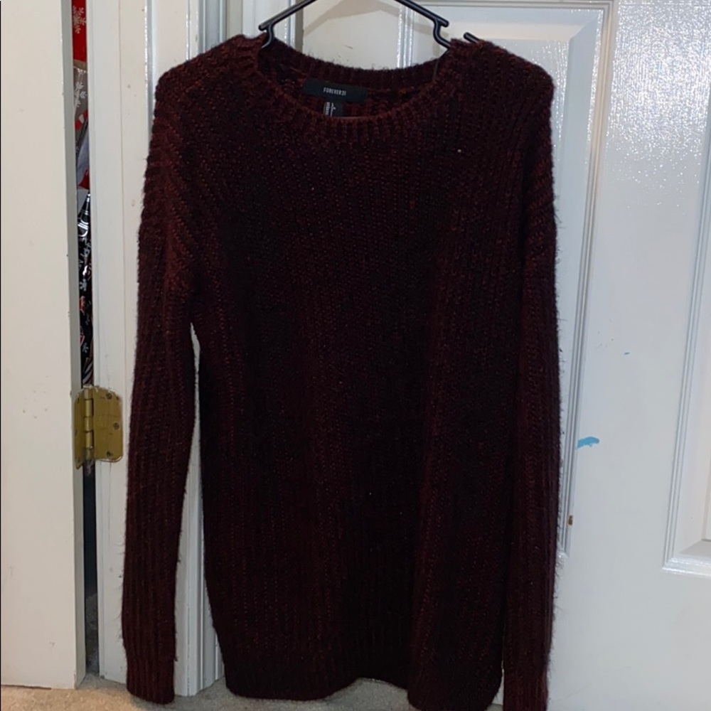Burgundy Knit Sweater